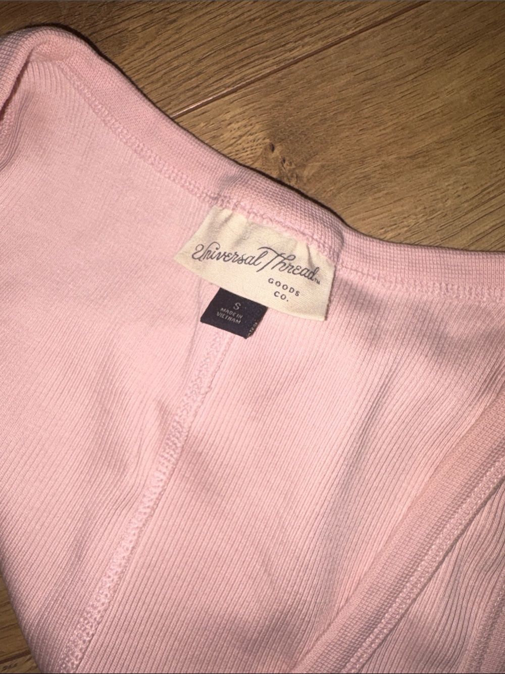 Havana Pink Ribbed Scoop Tank Top - Picture 3 of 3